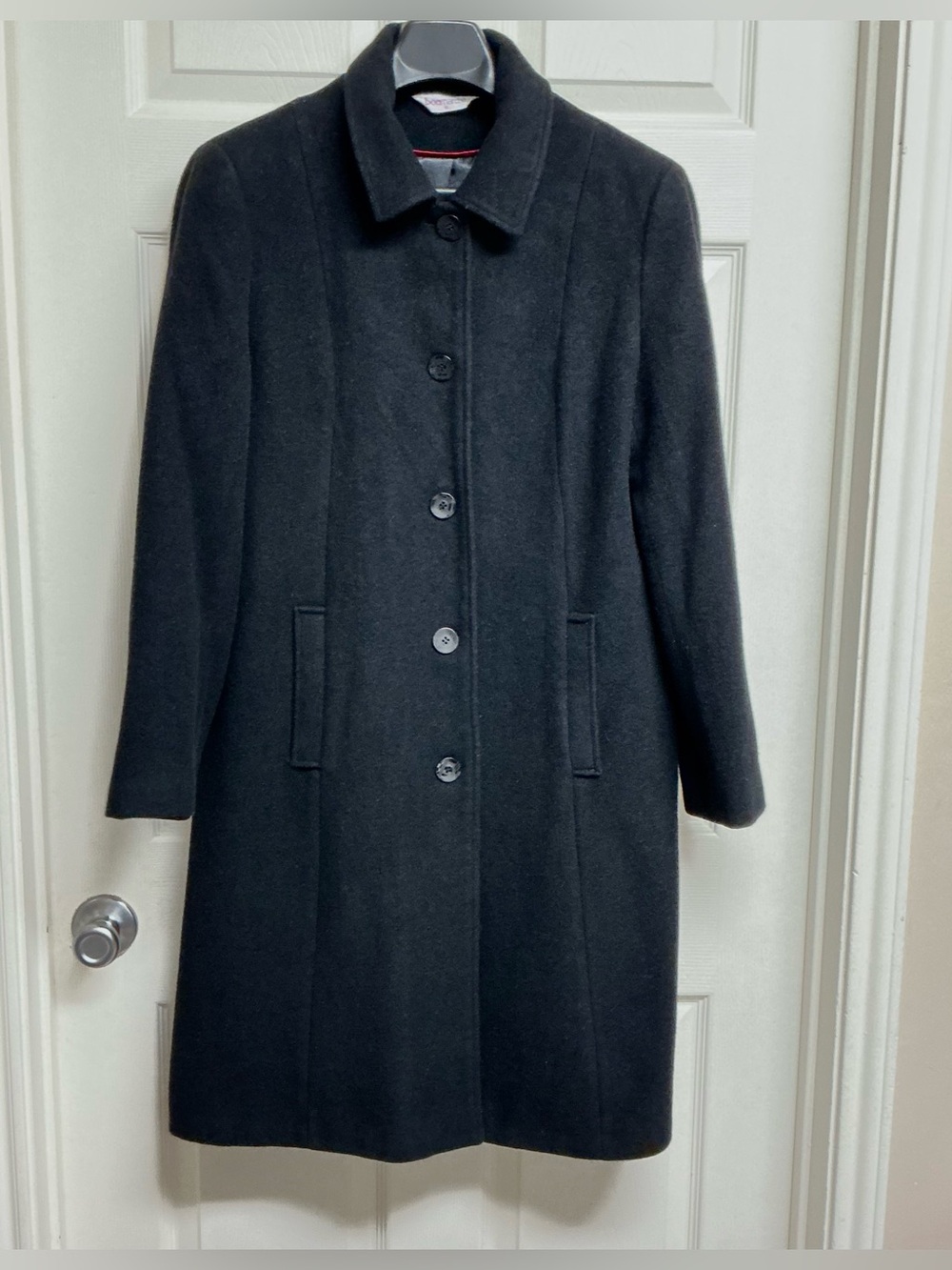 BONMARCHE Women’s Sz 14 Classic Long Black Warm Winter Overcoat Coat